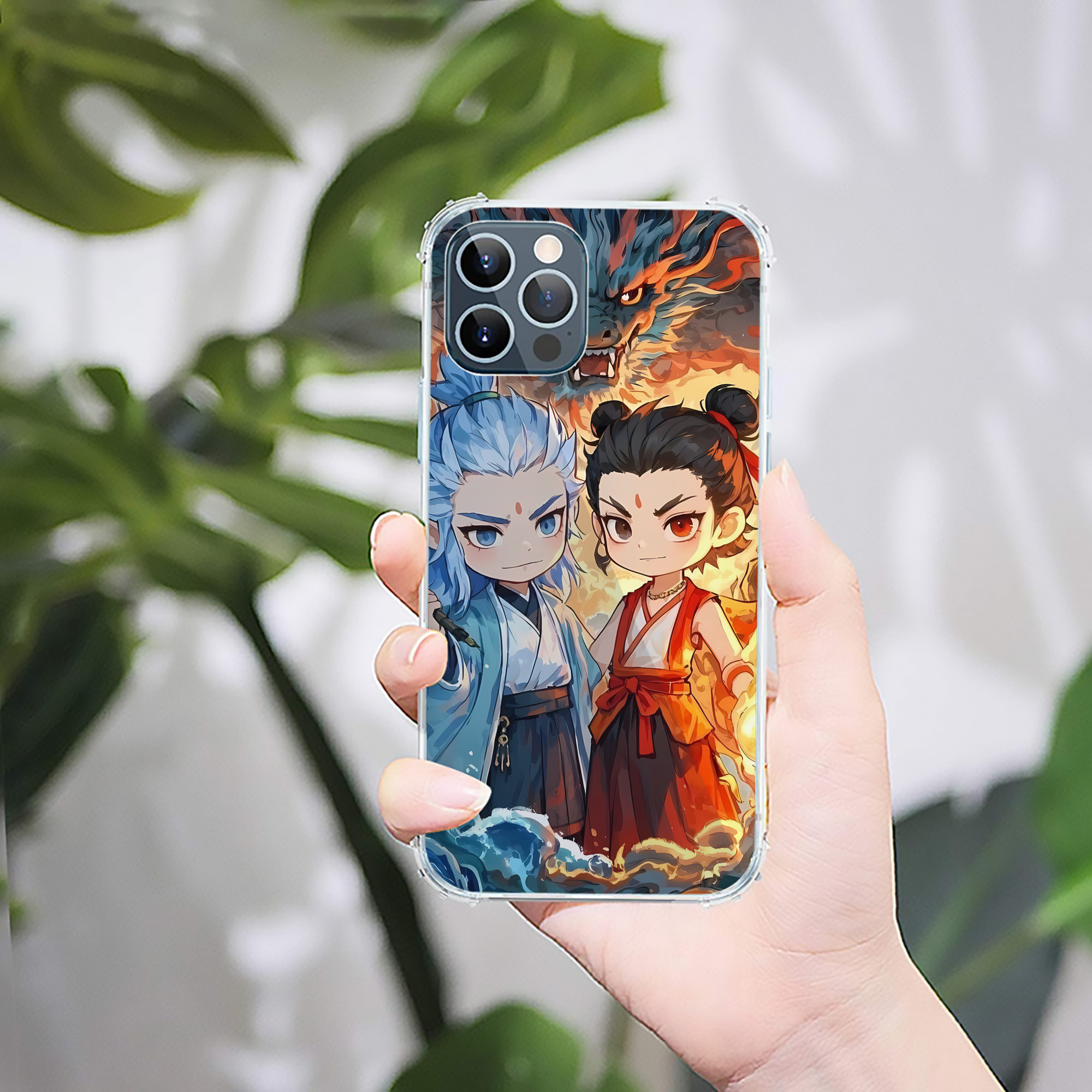 （画像用） Ne Zha 2 ナタ 魔童の大暴れ 【iPhone 12シリーズ対応】透明スマホケース（クリアソフトケース）